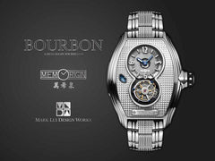 Memorigin Watch Tourbillon Bourbon Series Silver Color