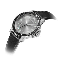 26 Spirits of Switzerland The Silver Diver Swan Men Swiss Watch 42mm Analog-Quartz Vegan Bracelet