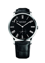 Louis Erard Men's 53230AA12.BDC29 Excellence Automatic Black Crocodile Leather Watch