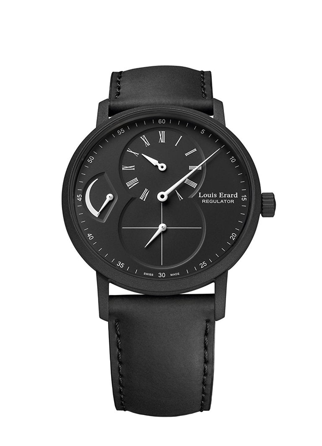 Louis Erard Men's 54230NN32.BVA22 Excellence Hand Winding Black Crocodile Leather Watch
