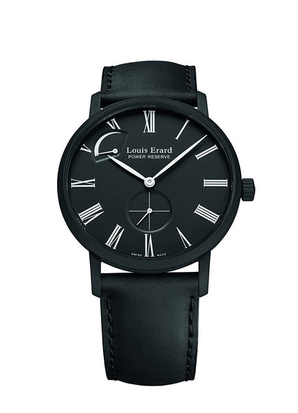 Louis Erard Men's 53230NN22 Excellence Automatic Black leather Watch