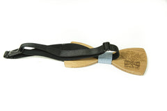 Modgoo Organic Wood Bow Tie Anker Blue