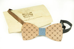 Modgoo Organic Wood Bow Tie Xray Blue