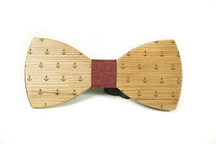 Modgoo Organic Wood Bow Tie Anker Red