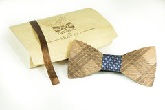 Modgoo Organic Wood Bow Tie Blue Rail