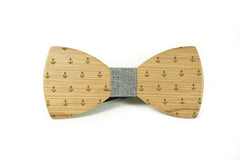 Modgoo Organic Wood Bow Tie Anker Grey