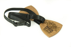 Modgoo Organic Wood Bow Tie Xray Black