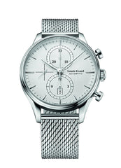 Louis Erard Men's Heritage Collection Silver Dial Chrono 78289AA21M Watch Milanese strap