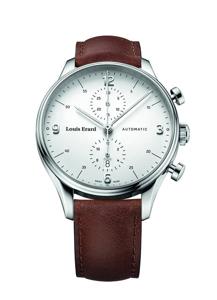 Louis Erard Men's Heritage Chronograph White Dial 78289AA01 Veal brown