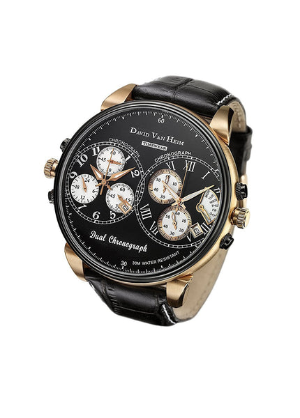 David Van Heim Dual Swiss Quartz Chronograph Men's Watch collection VH-42