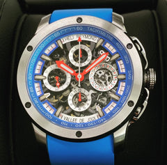 Winch Heli Reymond Swiss Automatic Chronograph Tachymeter  Men's watch Blue