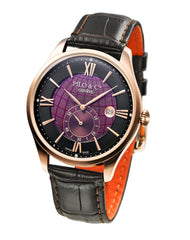 Pilo & Co Geneva Swiss Quartz Montecristo Men's Watch collection Purple