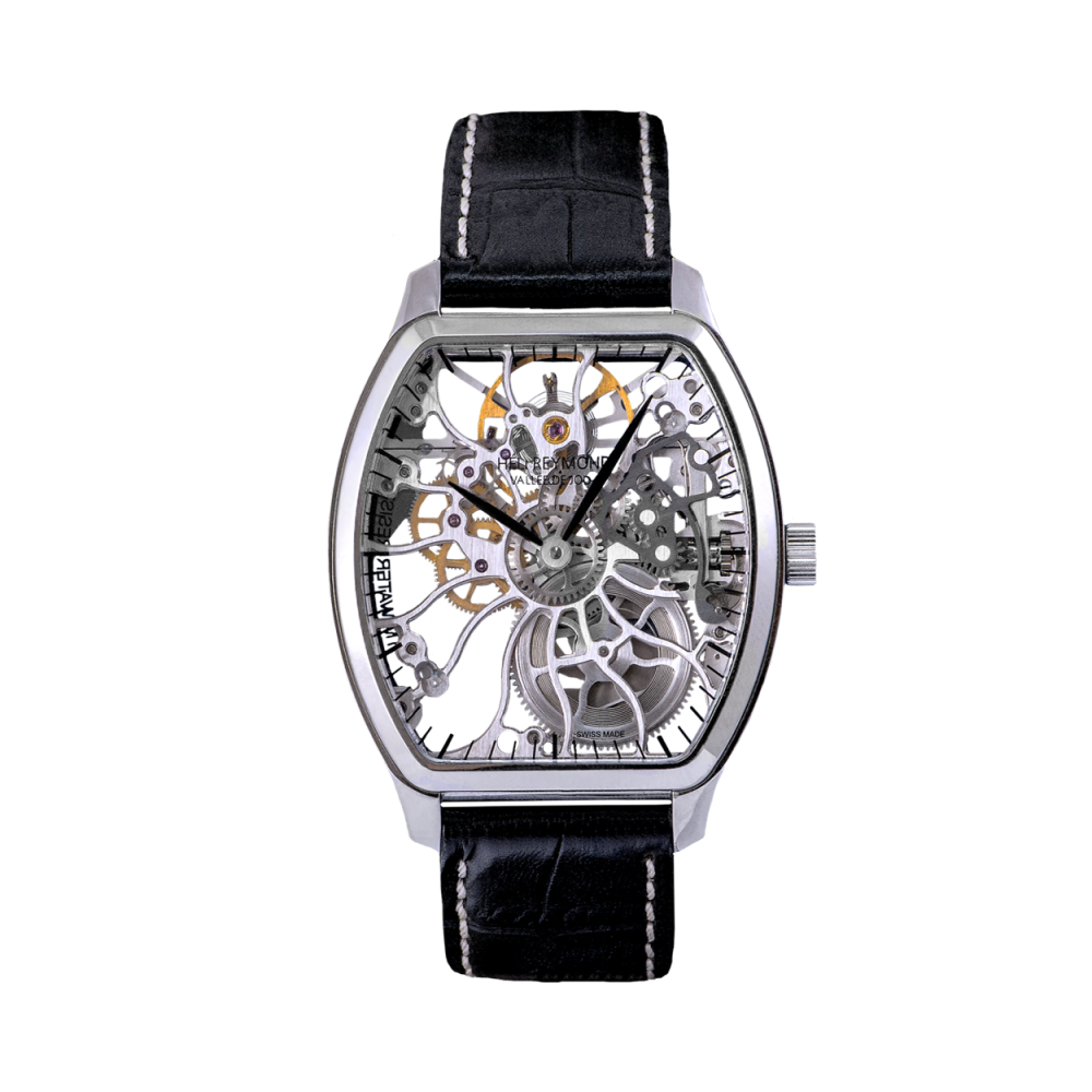 Swiss made skeleton watch hot sale