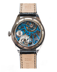 Heli Reymond Blue Skeleton Watch T1012 Stainless Design back transparent Pic Bitcoin