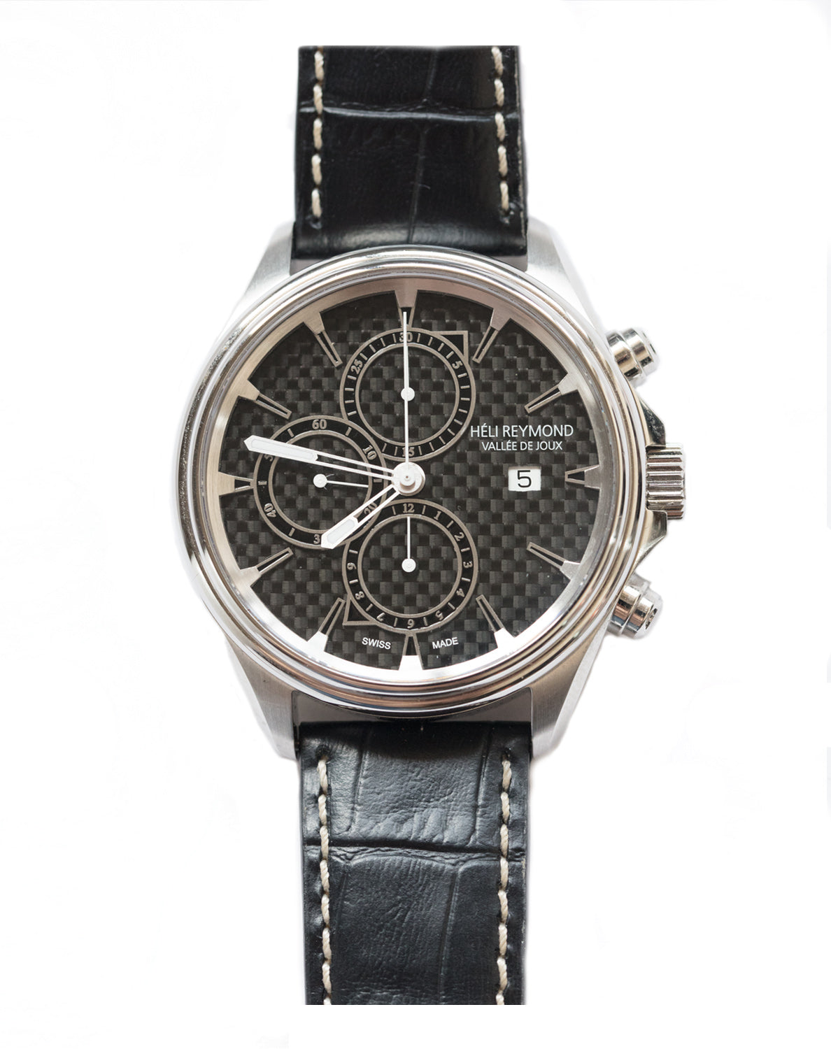 Heli Reymond S5020  Active Line Swiss Watch chronograph Carbon  front Raymond Weil Tudor